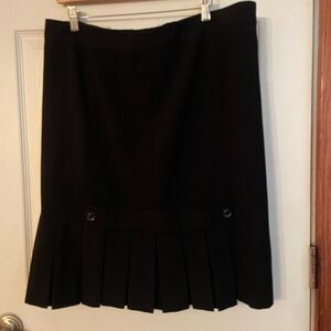 Worthington Black Mini Skirt with Pleats